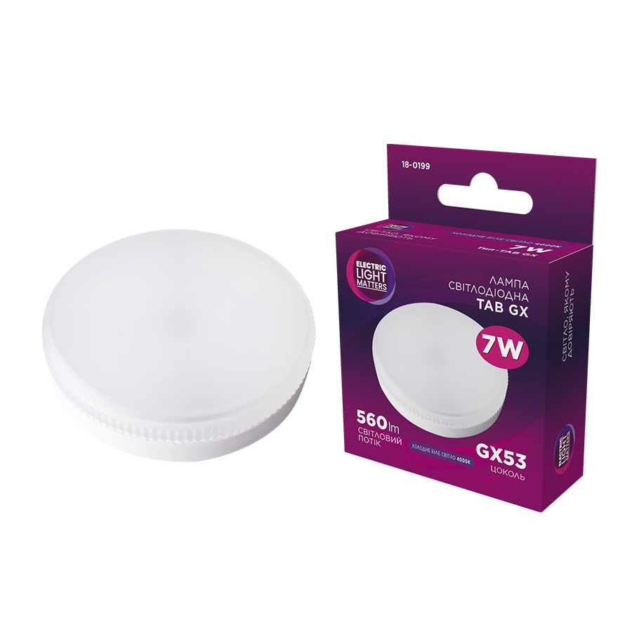 Лампа світлодіодна ELM TAB 7W GX53 4000K